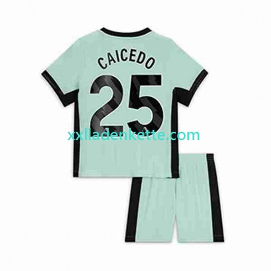 Fußballtrikot Chelsea Moises Caicedo 25 Kinder Ausweich 2023-2024 Kurzarm