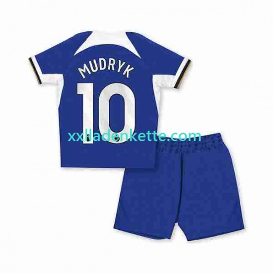 Fußballtrikot Chelsea Mykhaylo Mudryk 10 Kinder Heim 2023-2024 Kurzarm