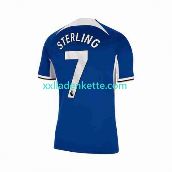 Fußballtrikot Chelsea Raheem Sterling 7 Herren Heim 2023-2024 Kurzarm