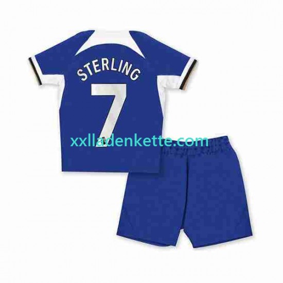 Fußballtrikot Chelsea Raheem Sterling 7 Kinder Heim 2023-2024 Kurzarm