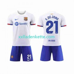Fußballtrikot FC Barcelona Frenkie de Jong 21 Kinder Auswärts 2023-2024 Kurzarm
