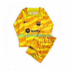 Fußballtrikot FC Barcelona Torwart Kinder Viertes 2023-2024 Langarm