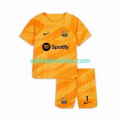 Fußballtrikot FC Barcelona Ter Stegen 1 Torwart Kinder Viertes 2023-2024 Kurzarm