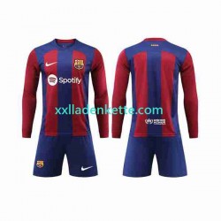 Fußballtrikot FC Barcelona Kinder Heim 2023-2024 Langarm