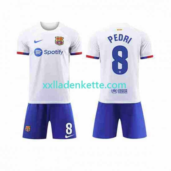 Fußballtrikot FC Barcelona Pedri 8 Kinder Auswärts 2023-2024 Kurzarm
