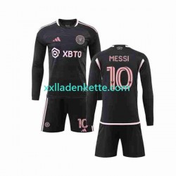 Fußballtrikot Inter Miami Lionel Messi 10 Kinder Auswärts 2023-2024 Langarm