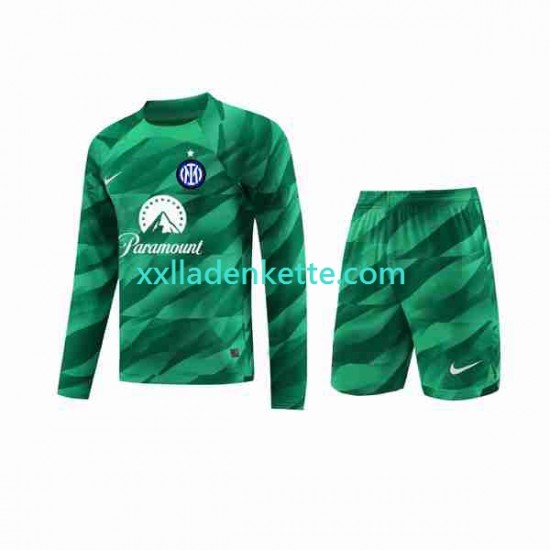 Fußballtrikot Inter Mailand Torwart Kinder Auswärts 2023-2024 Langarm