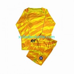 Fußballtrikot Inter Mailand Torwart Kinder Heim 2023-2024 Langarm