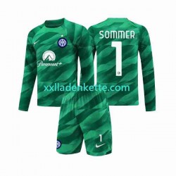 Fußballtrikot Inter Mailand Sommer 1 Torwart Kinder Auswärts 2023-2024 Langarm