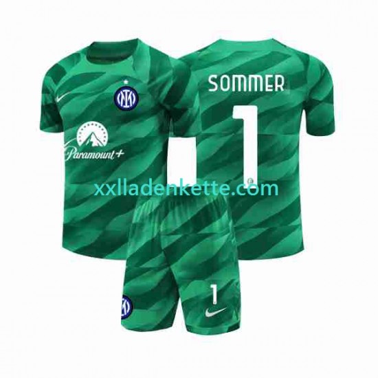 Fußballtrikot Inter Mailand Sommer 1 Torwart Kinder Auswärts 2023-2024 Kurzarm