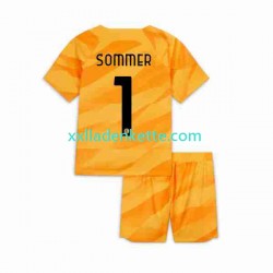 Fußballtrikot Inter Mailand Sommer 1 Torwart Kinder Heim 2023-2024 Kurzarm
