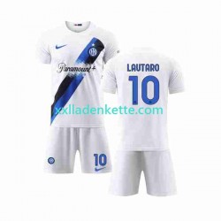 Fußballtrikot Inter Mailand Lautaro Martinez 10 Kinder Auswärts 2023-2024 Kurzarm