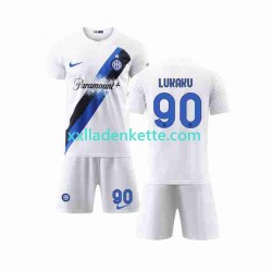 Fußballtrikot Inter Mailand Lukaku 90 Kinder Auswärts 2023-2024 Kurzarm