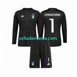 Fußballtrikot Italien Donnarumma 1 Torwart Kinder Auswärts 2023 Langarm