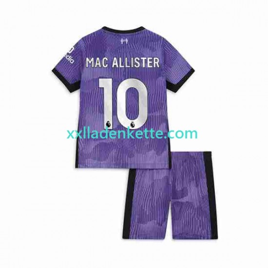 Fußballtrikot Liverpool Alexis Mac Allister 10 Kinder Ausweich 2023-2024 Kurzarm