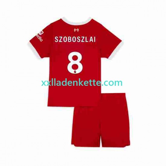 Fußballtrikot Liverpool Dominik Szoboszlai 8 Kinder Heim 2023 Kurzarm