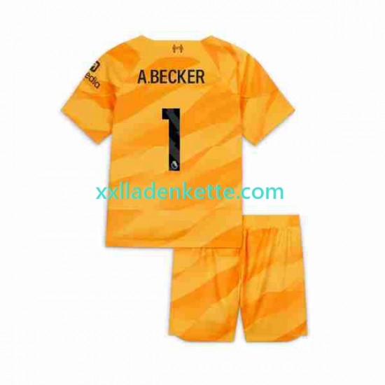 Fußballtrikot Liverpool A.Becker 1 Torwart Kinder Ausweich 2023-2024 Kurzarm