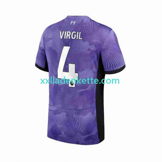Fußballtrikot Liverpool Virgil van Dijk 4 Herren Ausweich 2023-2024 Kurzarm
