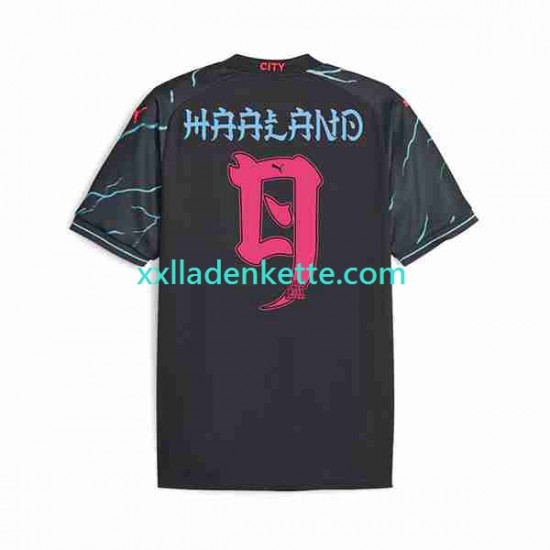 Fußballtrikot Manchester City Haaland 9 Special Printing Herren Ausweich 2023-2024 Kurzarm