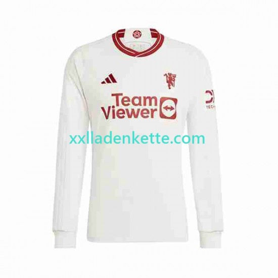 Fußballtrikot Manchester United Herren Ausweich 2023-2024 Langarm