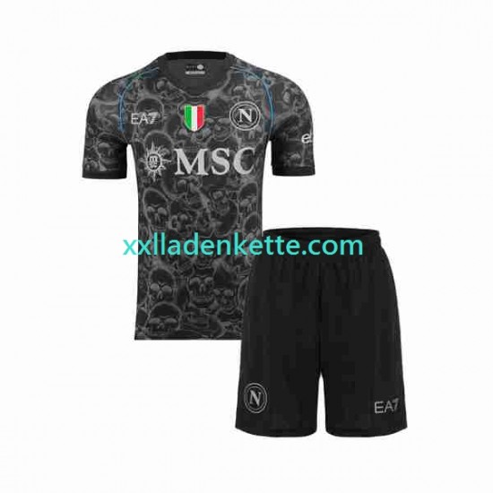 Fußballtrikot SSC Neaples Halloween Kinder Heim 2023-2024 Kurzarm
