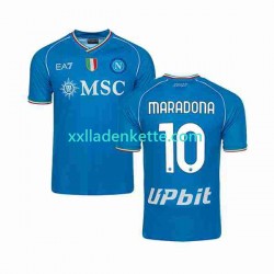 Fußballtrikot SSC Neaples Maradona 10 Herren Heim 2023-2024 Kurzarm