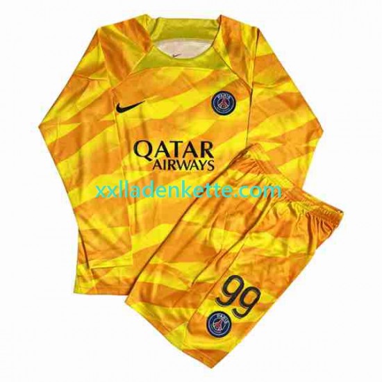 Fußballtrikot Paris Saint-Germain DONNARUMMA 99 Torwart Kinder Auswärts 2023-2024 Langarm