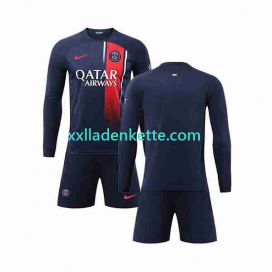 Fußballtrikot Paris Saint-Germain Kinder Heim 2023-2024 Langarm