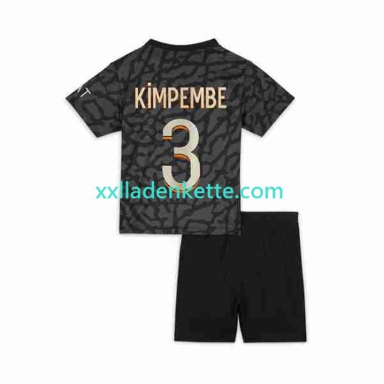 Fußballtrikot Paris Saint-Germain Kimpembe 3 Kinder Ausweich 2023-2024 Kurzarm