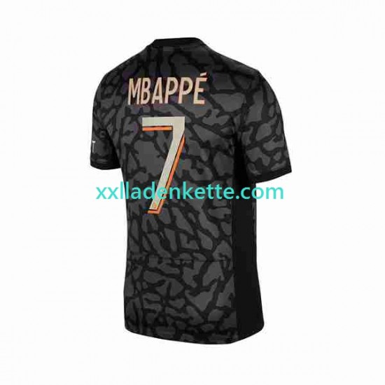 Fußballtrikot Paris Saint-Germain Mbappé Kylian 7 Herren Ausweich 2023-2024 Kurzarm