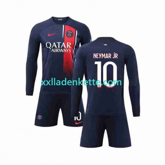 Fußballtrikot Paris Saint-Germain Neymar Jr 10 Kinder Heim 2023-2024 Langarm