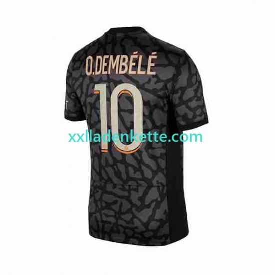 Fußballtrikot Paris Saint-Germain O.Dembele 10 Herren Ausweich 2023-2024 Kurzarm