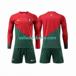 Fußballtrikot Portugal Kinder Heim World Cup 2022 Langarm