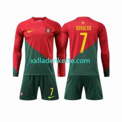 Fußballtrikot Portugal Ronaldo 7 Kinder Heim World Cup 2022 Langarm