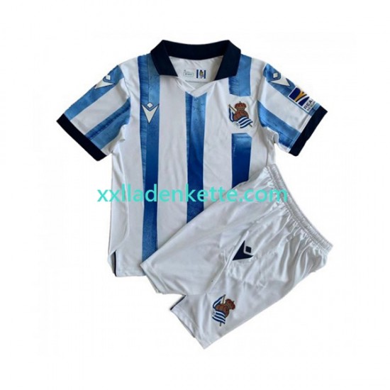 Fußballtrikot Real Sociedad Kinder Heim 2023-2024 Kurzarm