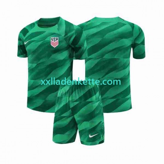 Fußballtrikot USA Torwart Kinder Heim 2023-2024 Kurzarm