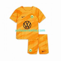 Fußballtrikot VfL Wolfsburg Torwart Kinder Heim 2023-2024 Kurzarm