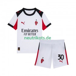 Fußballtrikot AC Mailand Ardon Jashari 30 Kinder Auswärts 2025-2026 Kurzarm