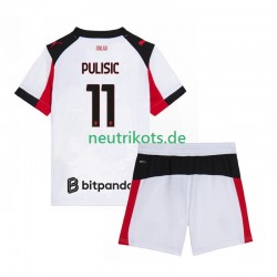 Fußballtrikot AC Mailand Christian Pulisic 11 Kinder Auswärts 2025-2026 Kurzarm