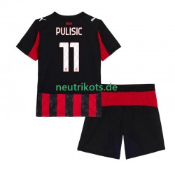 Fußballtrikot AC Mailand Christian Pulisic 11 Kinder Heim 2025-2026 Kurzarm
