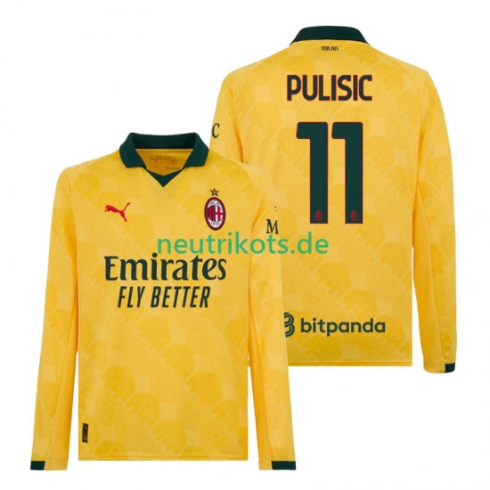 Fußballtrikot AC Mailand Christian Pulisic 11 Herren Ausweich 2025-2026 Langarm