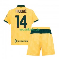 Fußballtrikot AC Mailand Modrić Luca 14 Kinder Ausweich 2025-2026 Kurzarm