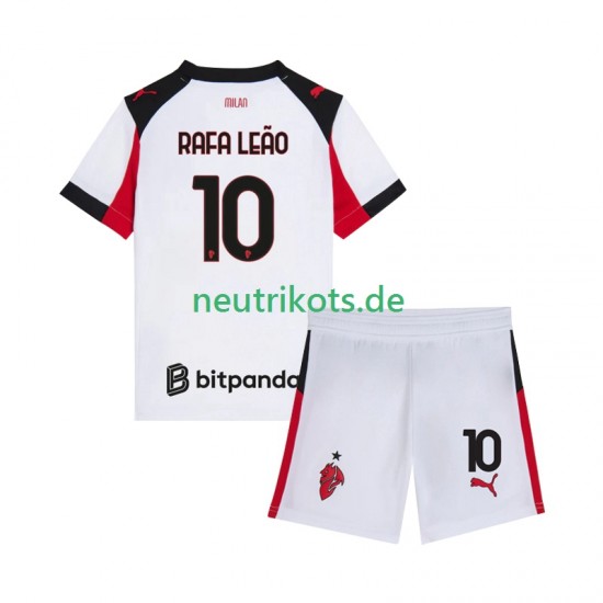 Fußballtrikot AC Mailand Rafael Leao 10 Kinder Auswärts 2025-2026 Kurzarm