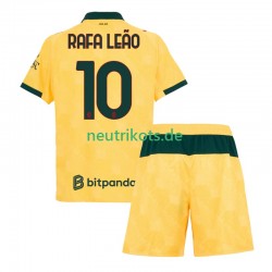 Fußballtrikot AC Mailand Rafael Leao 10 Kinder Ausweich 2025-2026 Kurzarm