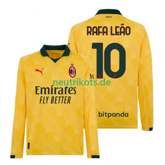 Fußballtrikot AC Mailand Rafael Leao 10 Herren Ausweich 2025-2026 Langarm