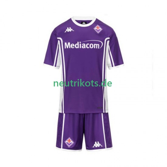 Fußballtrikot AC Florenz Kinder Heim 2025-2026 Kurzarm