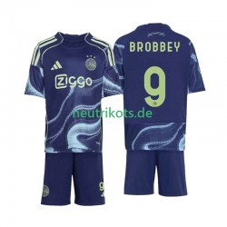 Fußballtrikot Ajax Amsterdam Brian Brobbey 9 Kinder Auswärts 2025-2026 Kurzarm