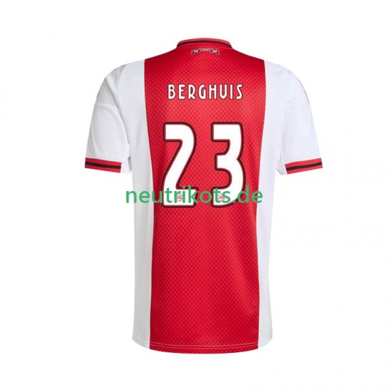 Fußballtrikot Ajax Amsterdam Steven Berghuis 23 Herren Heim 2025-2026 Kurzarm