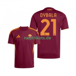 Fußballtrikot AS Rom Dybala 21 Herren Heim 2025-2026 Kurzarm