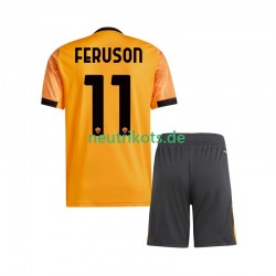 Fußballtrikot AS Rom Evan Ferguson 11 Kinder Auswärts 2025-2026 Kurzarm
